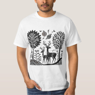 Madhubani-Hirsch T-Shirt