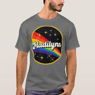 Madilynn Rainbow in Space Vintage Style T-Shirt