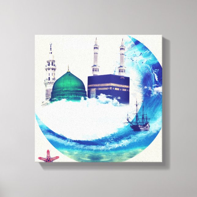 Madina mecca Islamische Leinwand Kunstdesign Ost (Vorderseite)
