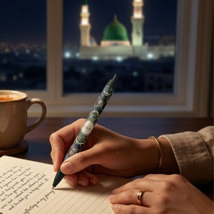 Madinah Masjid Nabawi Rawdah Grüner Teppich Kugelschreiber