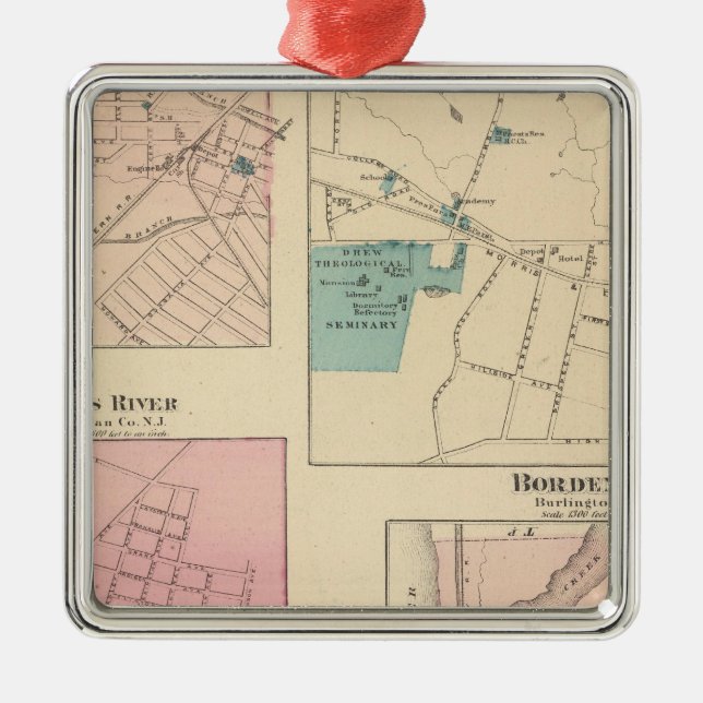 Madison, Bordentown, NJ Ornament Aus Metall (Vorne)