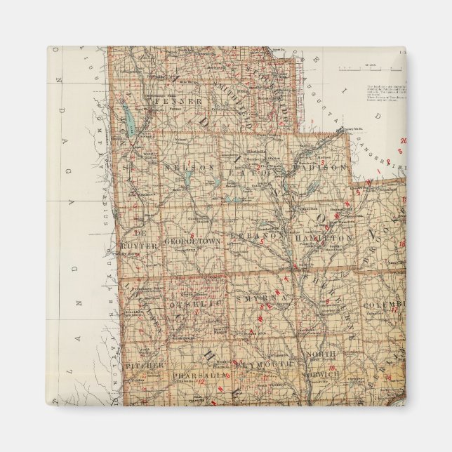 Madison, Chenango, Broome Landkreises Magnet (Vorne)