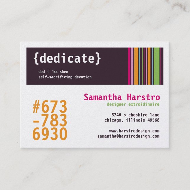 Madison Chubby Business Cards Visitenkarte (Vorderseite)