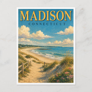 Madison Connecticut Hammonasset Beach GeoSaga Postkarte