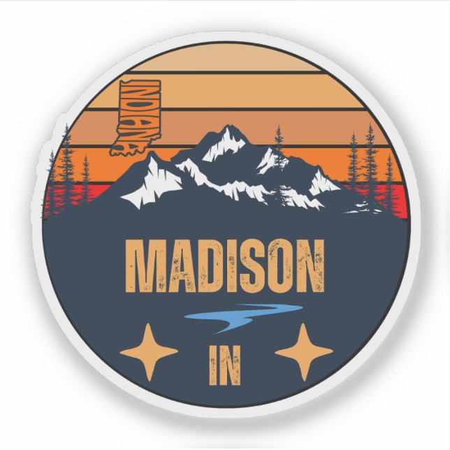 Madison, Indiana Aufkleber (Vorderseite)