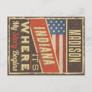 Madison Indiana Postkarte