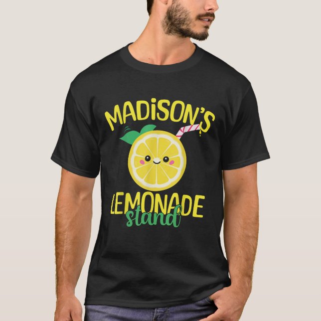 MADISON Lemonade Stand Personalisiert Name Lemon J T-Shirt (Vorderseite)