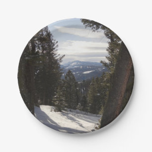 Madison Mountains im Winter in Montana Pappteller
