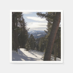 Madison Mountains im Winter in Montana Serviette