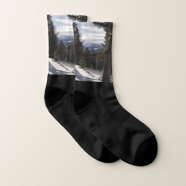 Madison Mountains im Winter in Montana Socken (Paar)