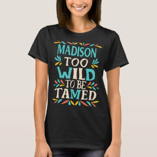 MADISON Name Niedlich Retro Girls Wildblume MADISO T-Shirt