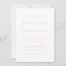 Madison Peach Elegant Wedding Einladung