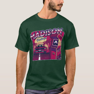 Madison Personalisierter Vintage-Gamer 80er 90er T-Shirt