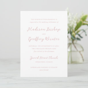 Madison Pink Elegant Wedding Einladung