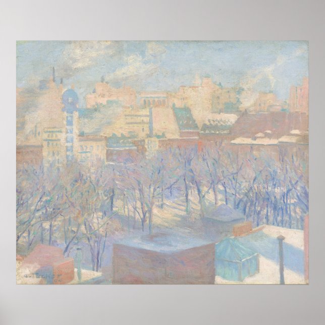 Madison Square Snow - Allen Tucker Fine Art Poster (Vorne)