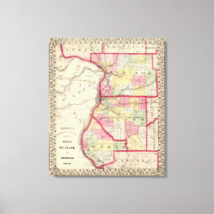 Madison, St. Clair, Monroe-Landkreise Leinwanddruck