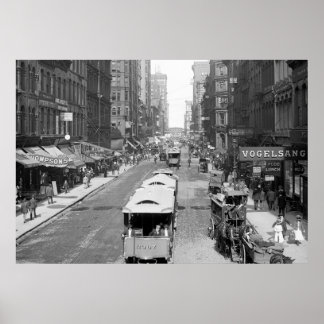 Madison Street, Chicago, 1900 Poster