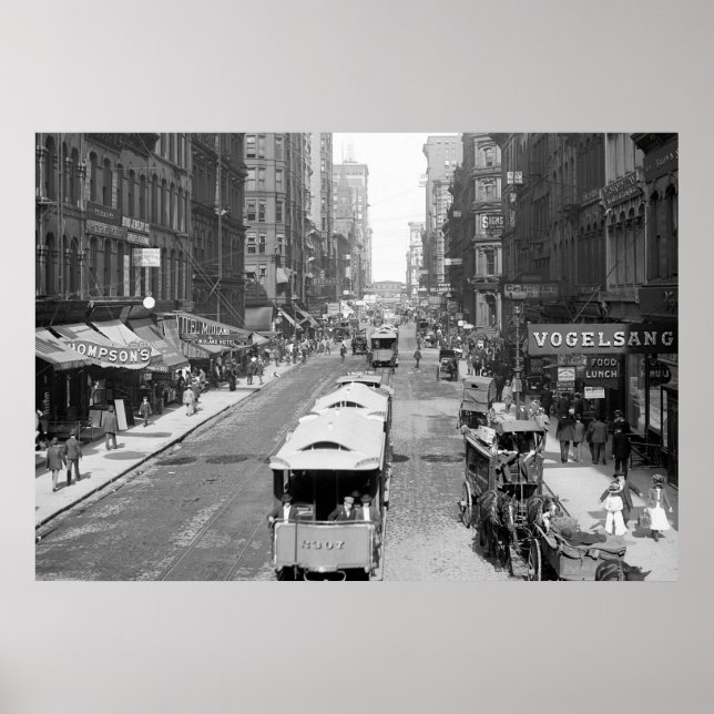 Madison Street, Chicago, 1900 Poster (Vorne)