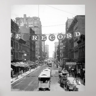 Madison Street, Chicago, 1900 Poster