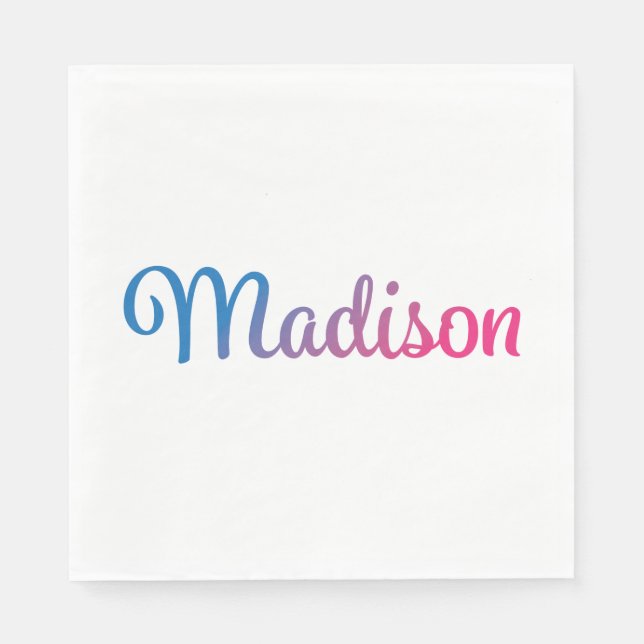 Madison Stylish Cursive Serviette (Vorderseite)