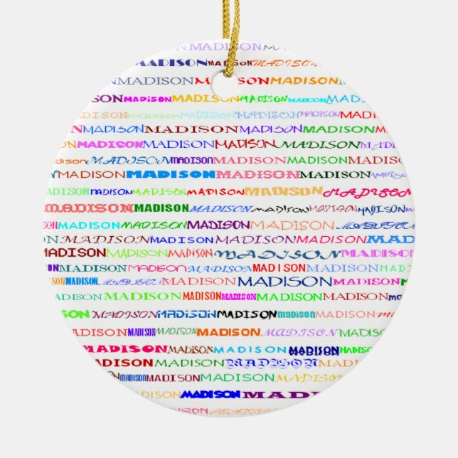Madison Text Design II Ornament (Vorne)