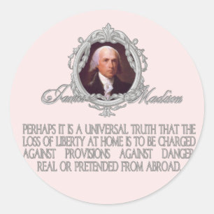 Madison über Gefahren real und angeblich Runder Aufkleber