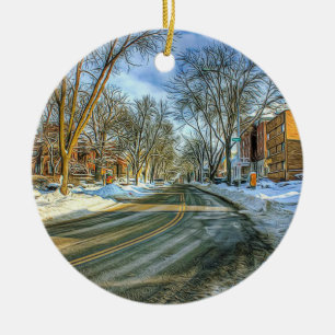 Madison, Wisconsin Cheese Keramik Ornament
