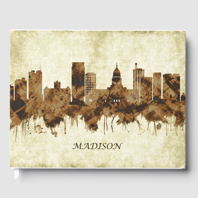 Madison Wisconsin Cityscape Gästebuch (Vorderseite)