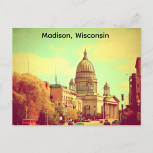 Madison, Wisconsin, die Hauptstadt Vintag Postkarte