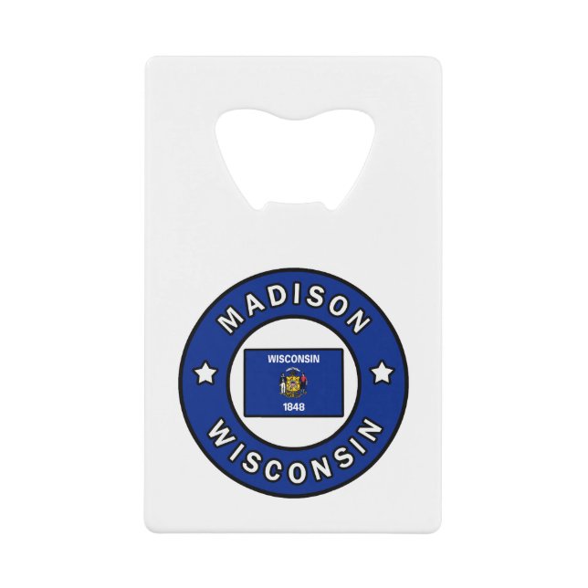 Madison Wisconsin Geldbeutel Flaschenöffner (Vorderseite)