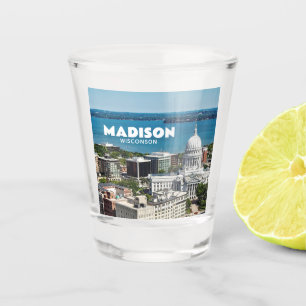 Madison, Wisconsin Hauptstadt Foto Schnapsglas