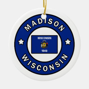 Madison Wisconsin Keramik Ornament