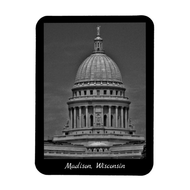 Madison, Wisconsin Magnet (Vertikal)