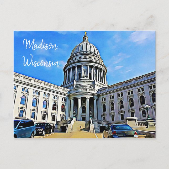 Madison, Wisconsin Postcard Die Hauptstadt Postkarte (Vorderseite)