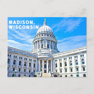 Madison Wisconsin Postcard Souvenir Postkarte