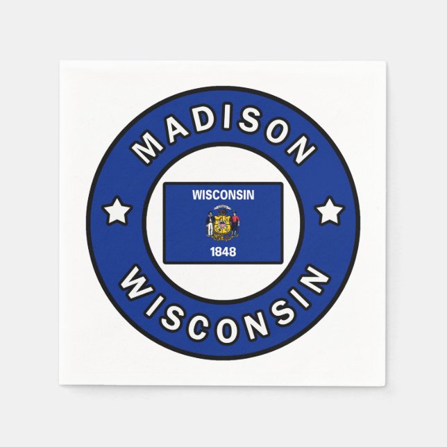 Madison Wisconsin Serviette (Vorderseite)