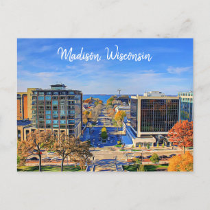 Madison, Wisconsin, Sky View Postkarte