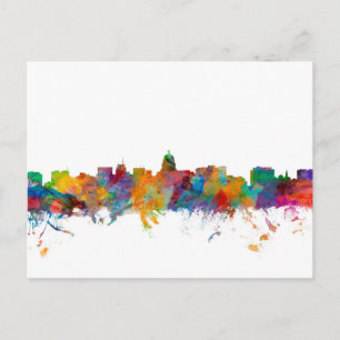 Madison Wisconsin Skyline Postkarte