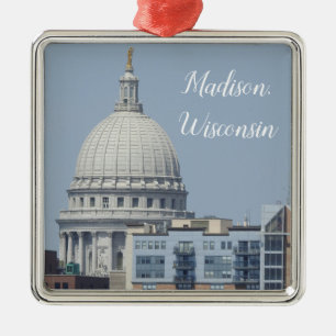 Madison, Wisconsin Staat Hauptstadt Ornament Aus Metall