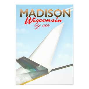 Madison Wisconsin USA Vintage-Flugposter Fotodruck