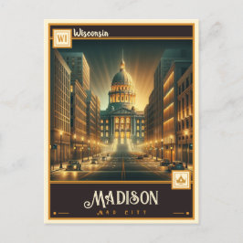 Madison, Wisconsin | VINTAG Postkarte