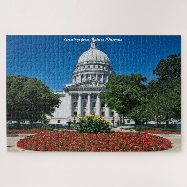 Madison Wisconsin. Weihnachtsgrüße Jigsaw Puzz Puzzle (Horizontal)