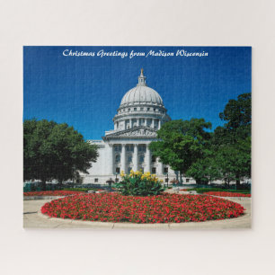 Madison Wisconsin. Weihnachtsgrüße Puzzle