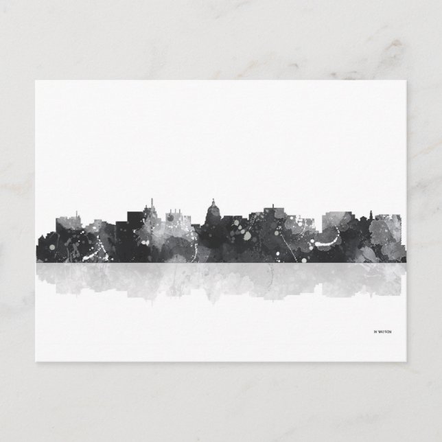 MADISON, WISCONSON SKYLINE POSTKARTE (Vorderseite)