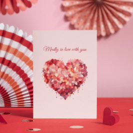Madly in Liebe | Blumenherz | Benutzerdefinierter Feiertagskarte