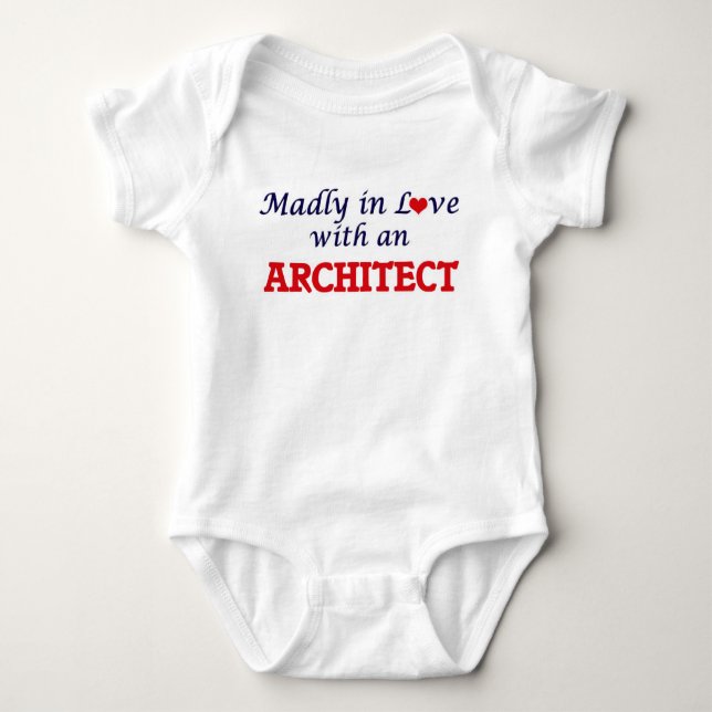 Madly in Liebe mit einem Architekten Baby Strampler (Vorderseite)