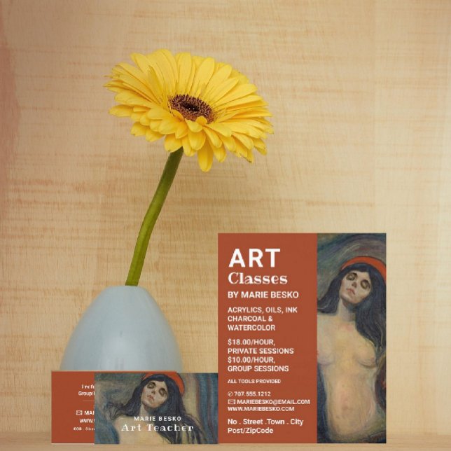 Madonna 1894 Version von Edvard Munch, Art Classes Flyer (Von Creator hochgeladen)