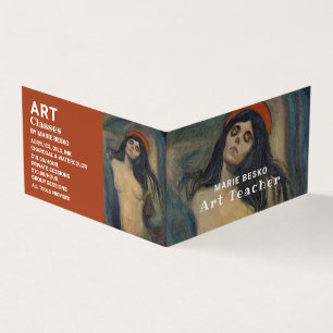 Madonna 1894 Version von Edvard Munch, Art Teacher Visitenkarten