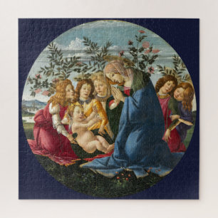 Madonna Adoring the Child mit 5 Engeln Botticelli Puzzle