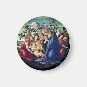 Madonna Adoring the Child with Five Angels Magnet